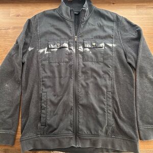 Alfani Charcoal Gray Zip-Up Jacket
